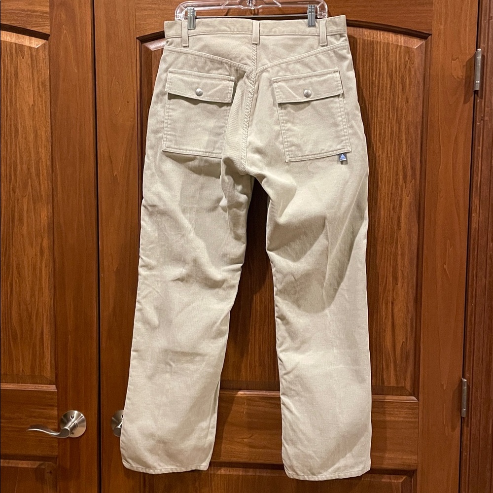 VTG Levis Silver Tab 90’s Men Loose Wide Leg Utility Tan Corduroy Pant NWOT’s 34 - Picture 9 of 14